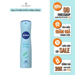 Xịt Ngăn Mùi Nivea Tươi Mát Sức Sống Anti-Perspirant Fresh Energy Quick Dry 150ml