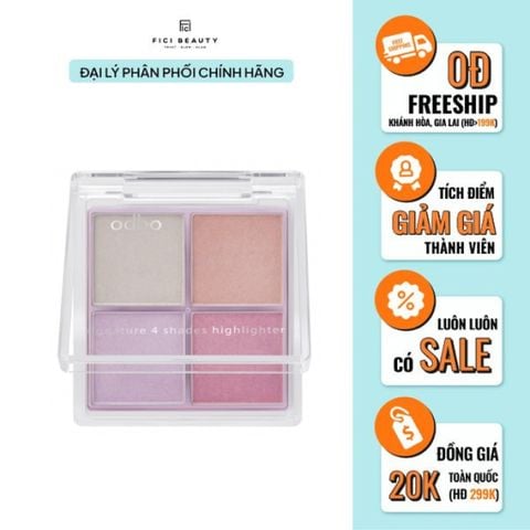 Phấn bắt sáng 4 Ô Odbo Signature OD1318 10g