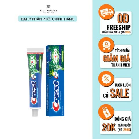 Kem Đánh Răng Mát Lạnh, Sảng Khoái Crest Complete Scope Outlast + Whitening 153g