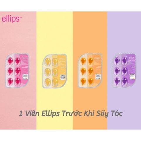 Serum Dưỡng Tóc Cho Tóc Nhuộm Ellips Hair Vitamin Moroccan Oil Nutri Color 6 Viên