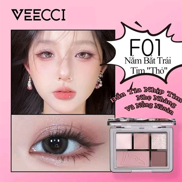 Bảng Phấn Mắt 5 Ô VEECCI Gợn Sóng Nước Veecci Dream Summer Eye Shadow