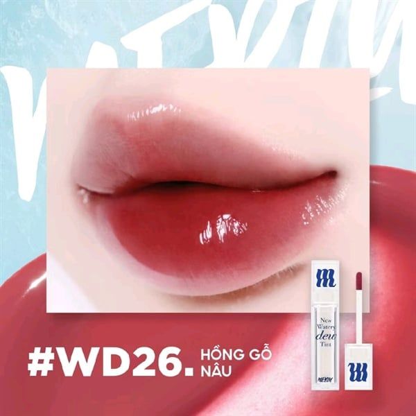 [New][NEW DEW] Son Tint Bóng Merzy Dạng Thạch, Bền Màu, Lâu Trôi Cho Đôi Môi Căng Mọng, Ẩm Mịn The Watery Dew Tint