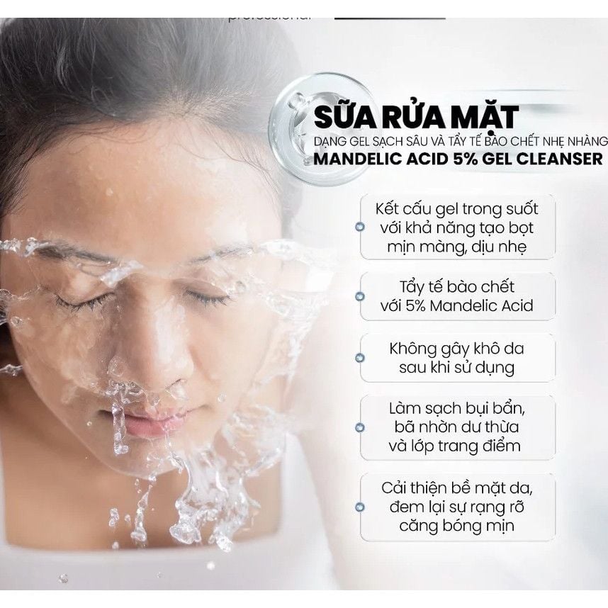 Gel Rửa Mặt Sạch Sâu Và Tẩy Tế Bào Chết MD Care Mandelic Acid 5% Gel Cleanser