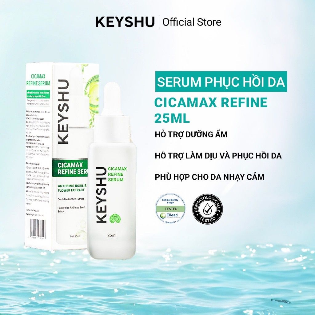 Tinh Chất Serum Keyshu Cicamax Refine Hỗ Trợ Làm Dịu Da – Hỗ Trợ Ngừa Lão Hóa 25ml