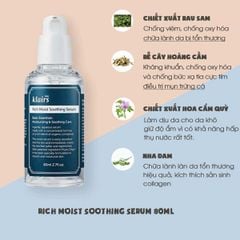 Tinh Chất Klairs Rich Moist Soothing Serum 80ml – Dưỡng Ẩm Sâu & Làm Dịu Da Khô Nhạy Cảm