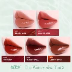 [New][NEW DEW] Son Tint Bóng Merzy Dạng Thạch, Bền Màu, Lâu Trôi Cho Đôi Môi Căng Mọng, Ẩm Mịn The Watery Dew Tint