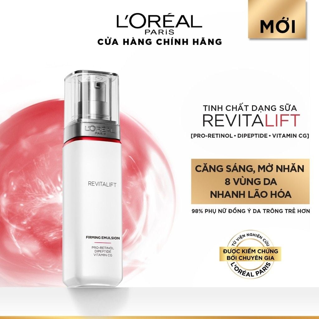 Sữa Dưỡng Da Căng Bóng Hỗ Trợ Mờ Nếp Nhăn L'OREAL Revitalift Advanced Anti - Winkle Firming Elmution 50ml