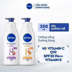 Sữa Dưỡng Thể Nivea Sáng Da Ban Đêm Từ 8 Super Food 350ml