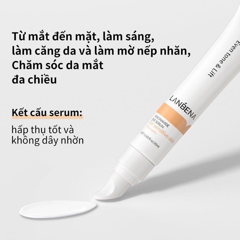 Kem Dưỡng Mắt LANBENA Niacinamide Làm Sáng Vùng Mắt 20ml