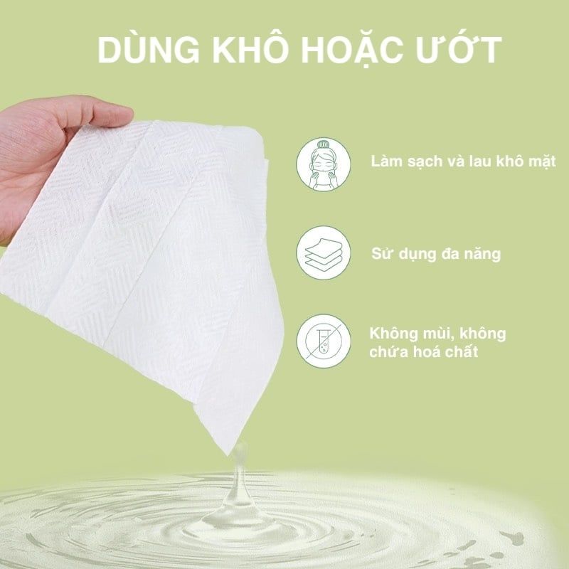 Khăn Mặt Khô MediCheri Dùng 1 Lần Lau Khô, Lau Ướt