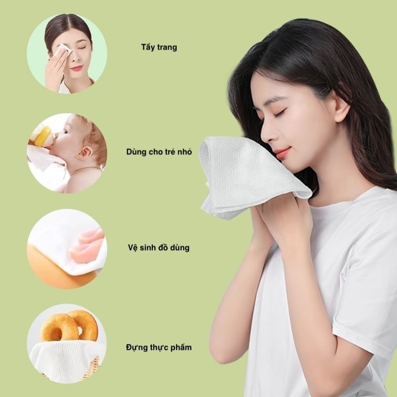 Khăn Mặt Khô MediCheri Dùng 1 Lần Lau Khô, Lau Ướt