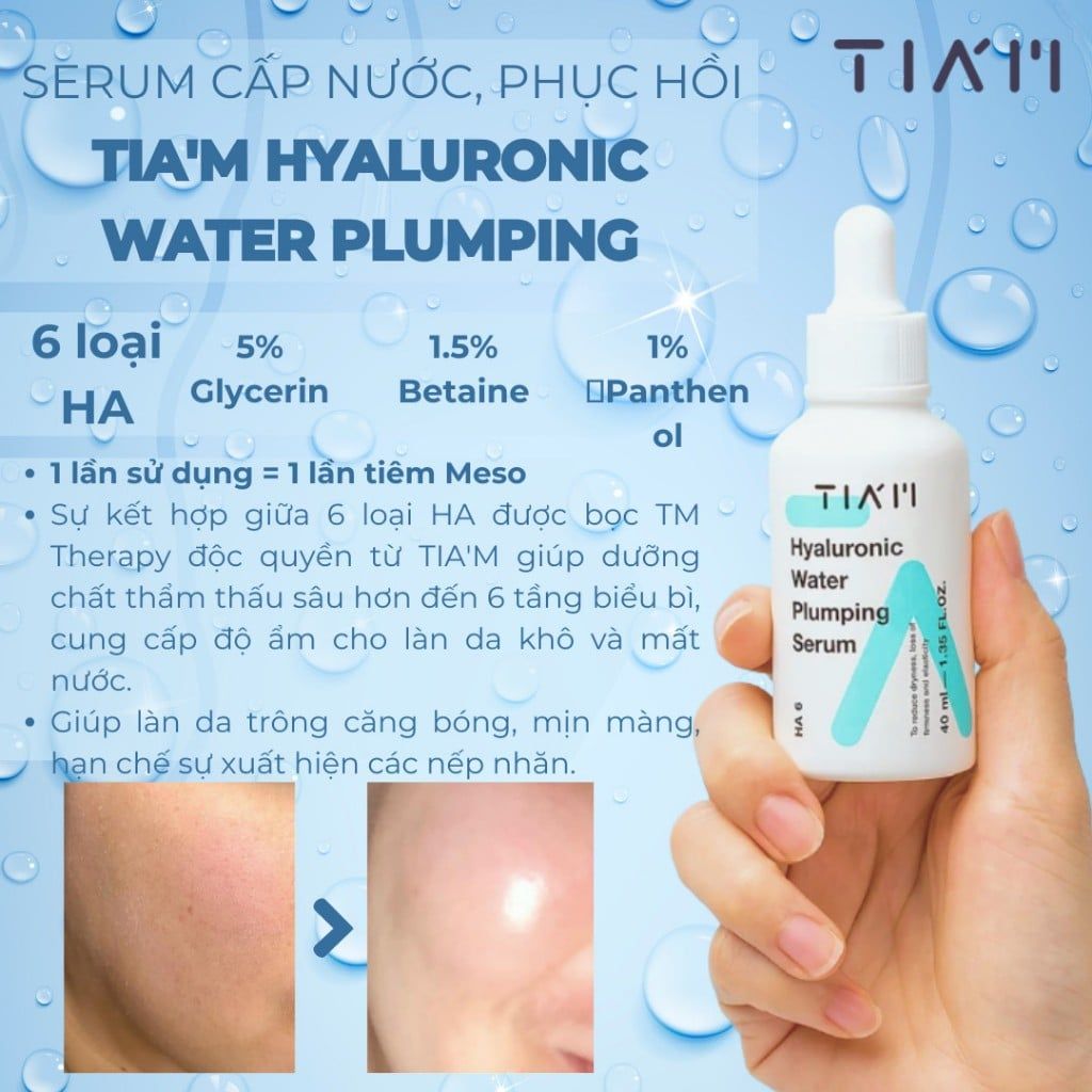 Serum Tiam Cấp Nước, Hỗ Trợ Căng Bóng Da Hyaluronic Glow Revive Serum