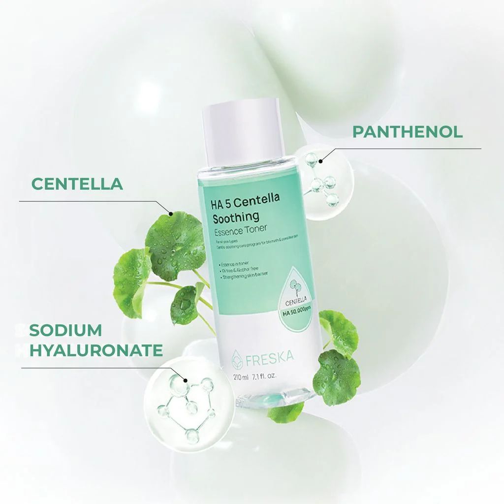 Nước hoa hồng Freska HA 5 Centella Soothing Essence Toner 210ml