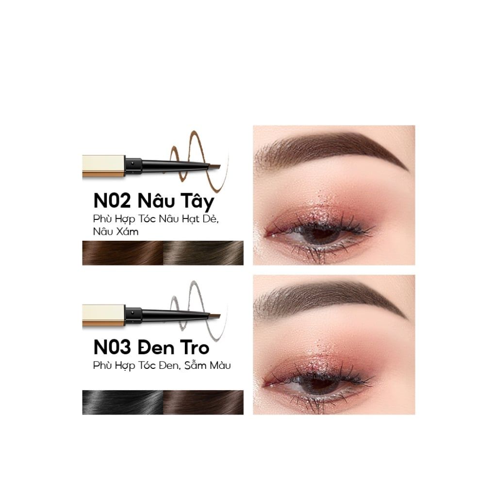 Chì Kẻ Mày Hai Đầu Colorkey Lâu Trôi The Rapid Eyebrow Pencil 0.07g