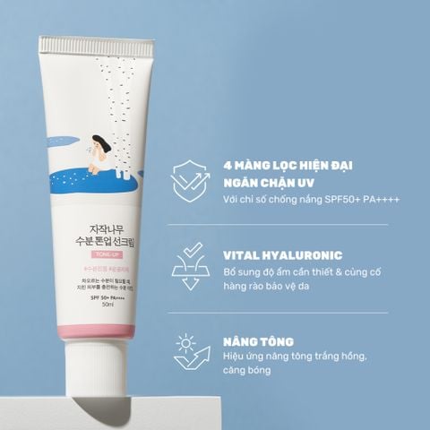 Kem Chống Nắng Round Lab Nâng Tông Da Birch Juice Moisturizing Tone-up Sunscreen 50ml