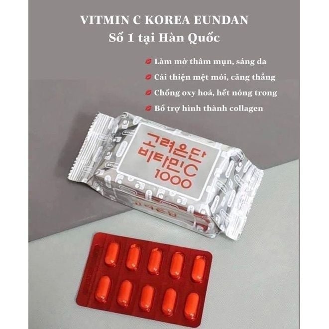 Viên uống Vitamin C 1000mg Korea Eundan Hàn Quốc 120 viên
