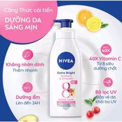 Sữa Dưỡng Thể Nivea Sáng Da Ban Đêm Từ 8 Super Food 350ml