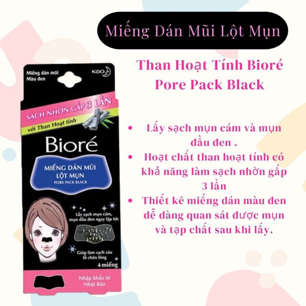 Miếng Dán Mũi Lột Mụn Bioré Pore Pack Black