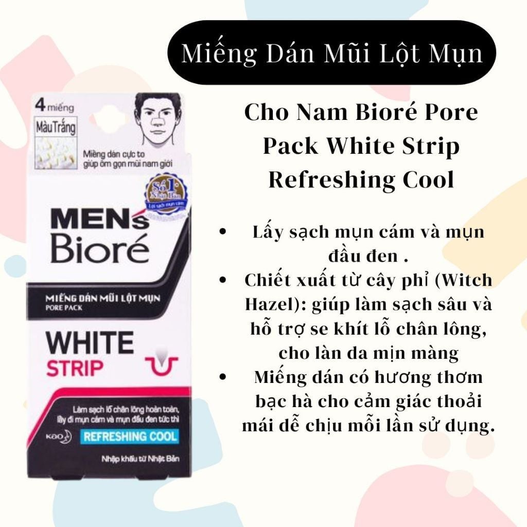 Miếng Dán Mũi Lột Mụn Bioré Pore Pack Black
