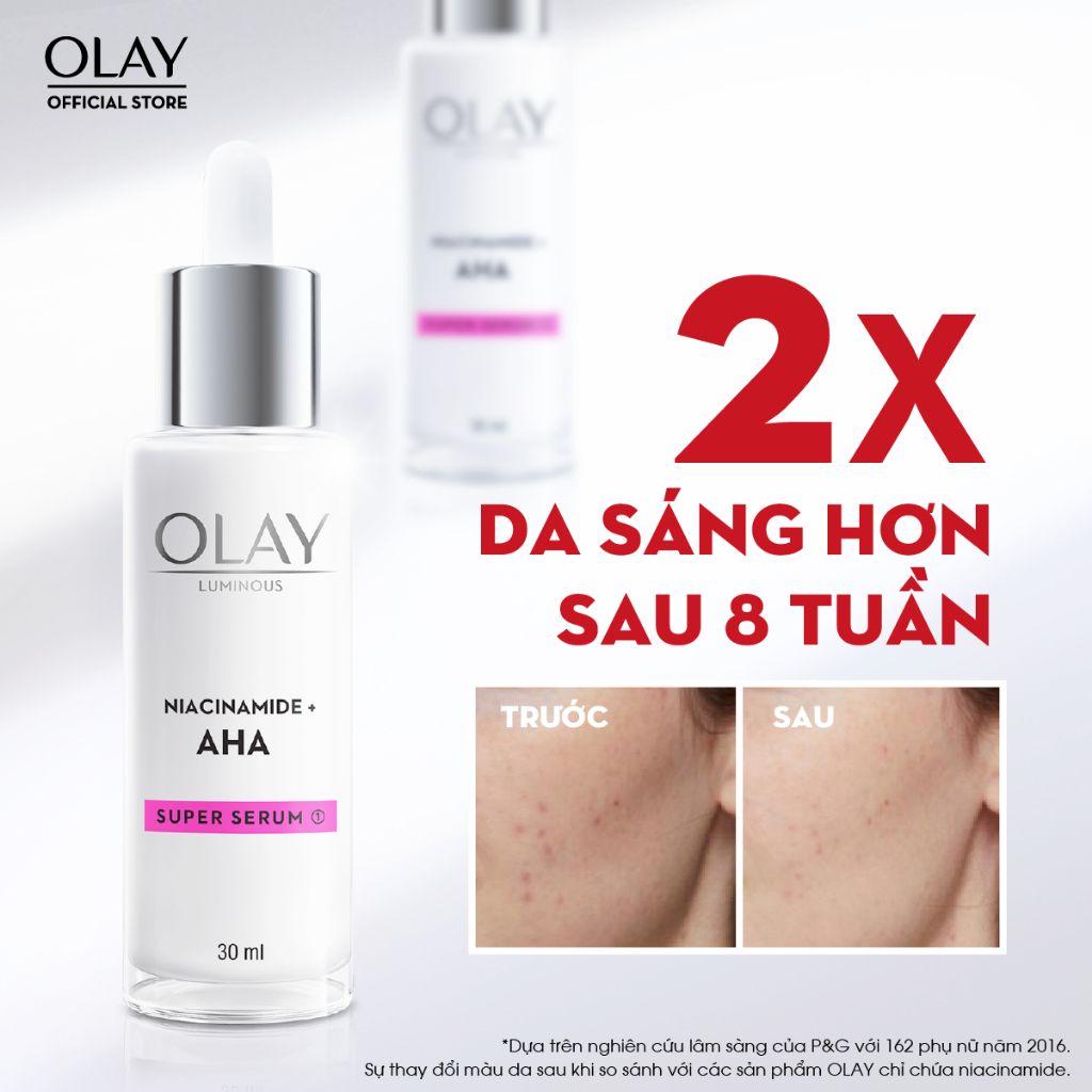 Serum Tinh Chất Olay Luminous Niacinamide + AHA Dưỡng Sáng Da, Mờ Thâm Mụn 30ml