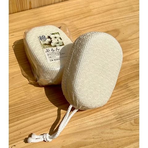 Bông Tắm Tạo Bọt Sợi Cotton Và Lụa Tơ Tằm Seiwa Pro