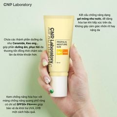 Kem chống nắng keo ong cấp ẩm cho da hỗn hợp thiên khô CNP Propolis Moisture Sun 50ml