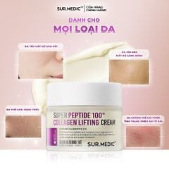 Kem Dưỡng Sur.Medic+ Hỗ Trợ Nâng Cơ, Cải Thiện Độ Đàn Hồi, Căng Mịn Super Peptide 100 Collagen Lifting Cream