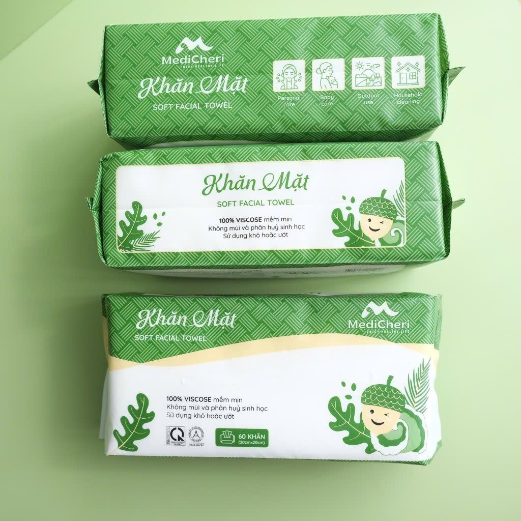 Khăn Mặt Khô MediCheri Dùng 1 Lần Lau Khô, Lau Ướt