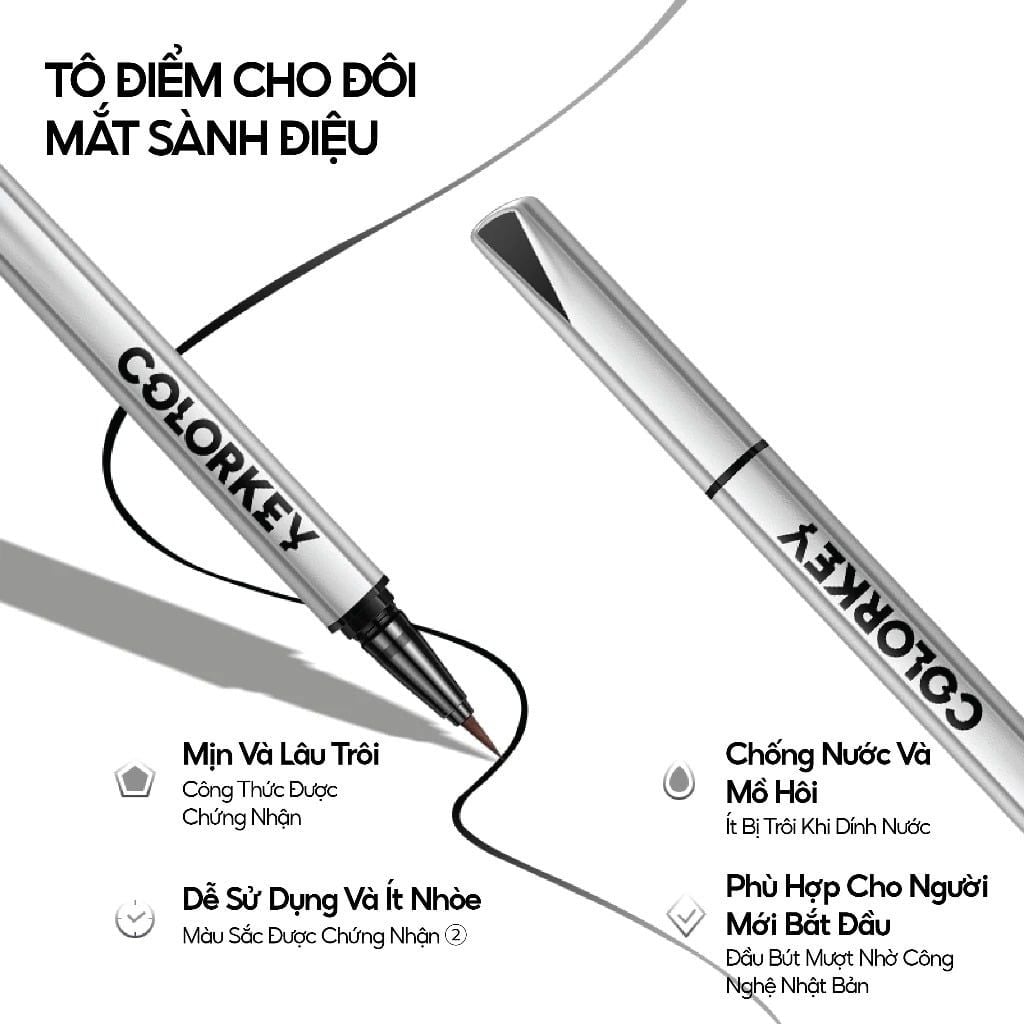 Bút Kẻ Mắt Nước Colorkey Lâu Trôi Floating Color Liquid Eyeliner 0.5ml