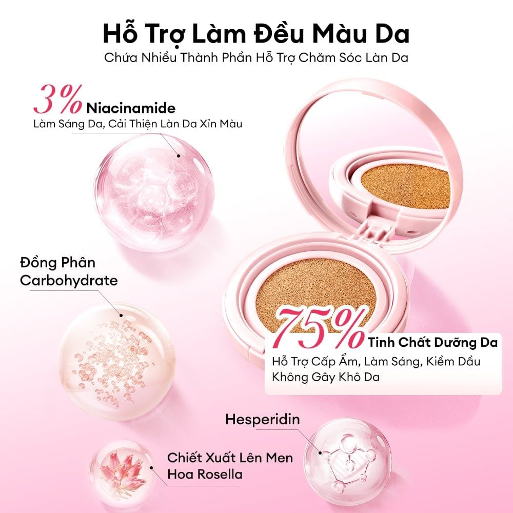 Phấn nước Colorkey Long Lasting Flawless Brightening Cushion Cream SPF 50+ PA++++ 11g
