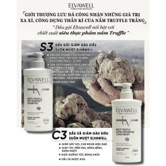 Cặp gội xả Elvawell giúp hỗ trợ làm sạch bong tróc, vảy gàu, vi nấm 500ml (trắng)
