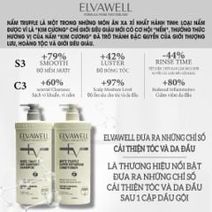 Cặp gội xả Elvawell giúp hỗ trợ làm sạch bong tróc, vảy gàu, vi nấm 500ml (trắng)