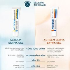 Gel Giảm Mụn, Mờ Thâm Actidem Derma Gel 18g