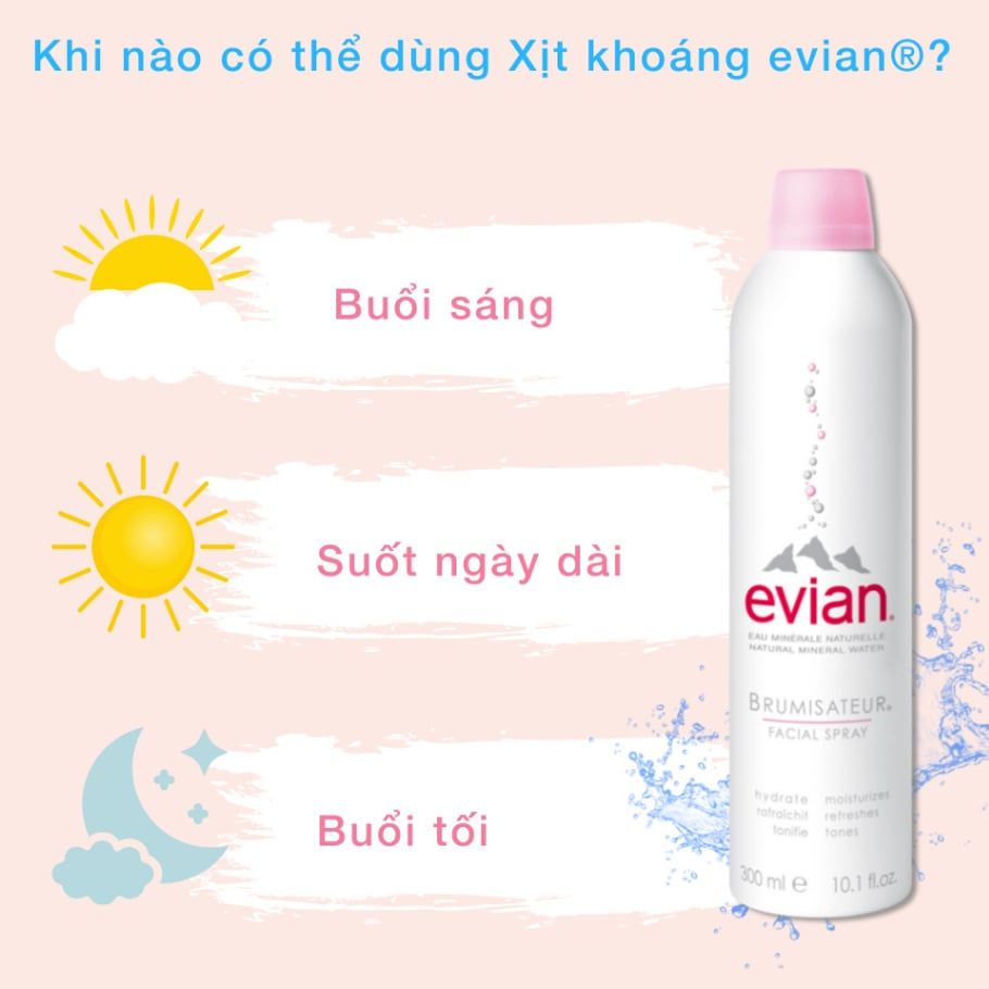 Xịt Khoáng Làm Dịu Và Cấp Ẩm Evian