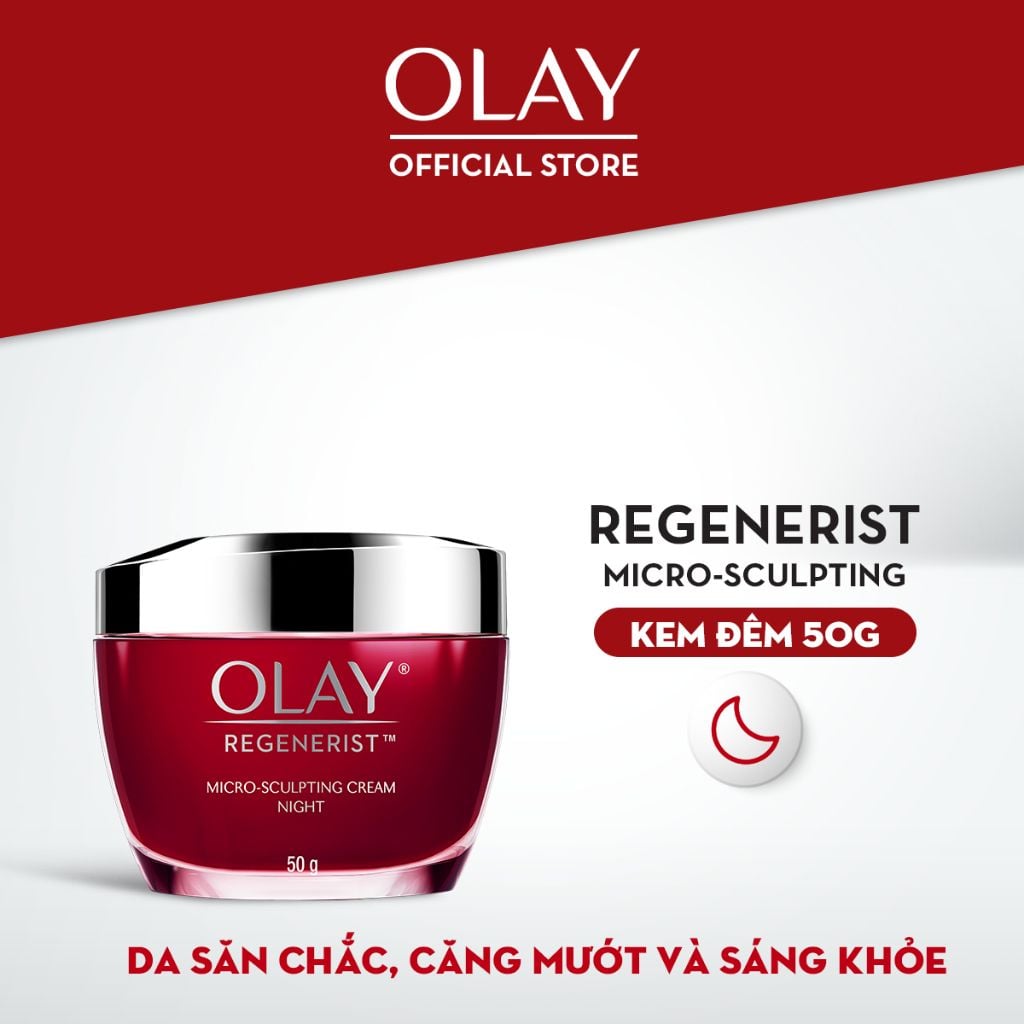 Kem Dưỡng Ẩm Olay Ngừa Lão Hóa Da Regenerist Micro-Sculpting Cream Night 50g