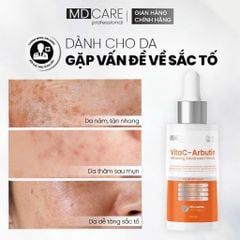 Tinh Chất Hỗ Trợ Sáng Da, Chống Lão Hoá MD CARE VitaC Arbutin Serum Whitening Advanced Formula
