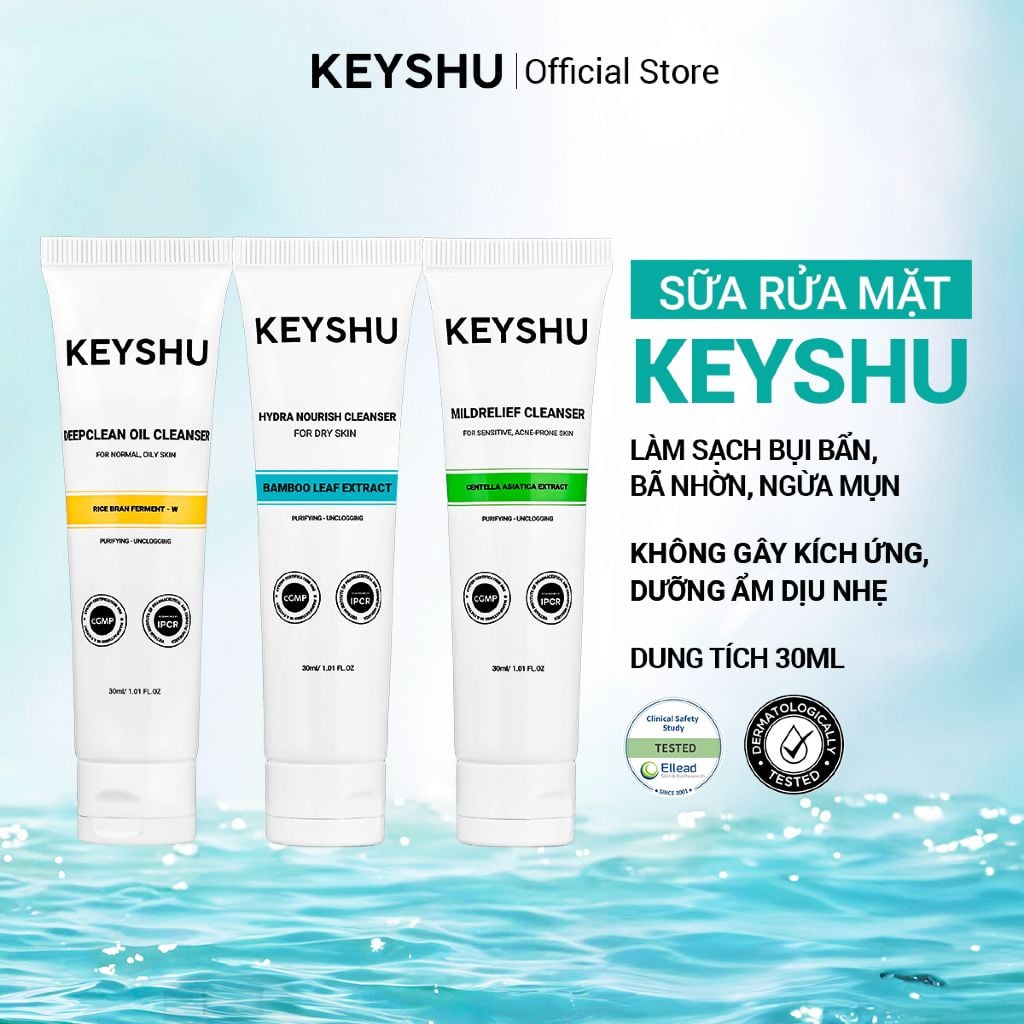 Sữa Rửa Mặt KEYSHU Làm Sạch Dịu Nhẹ Dành Cho Mọi Loại Da