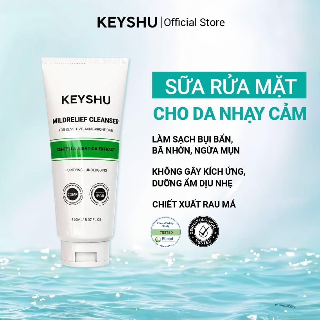 Sữa Rửa Mặt KEYSHU Làm Sạch Dịu Nhẹ Dành Cho Mọi Loại Da