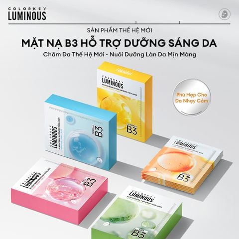 Mặt Nạ Colorkey B3 Hỗ Trợ Dưỡng Sáng Da Luminous B3 Brightening Facial Mask 30ml