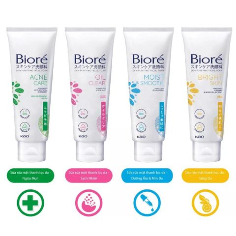 Sữa Rửa Mặt Tạo Bọt Bioré Chăm Sóc Da Skin Purifying Facial Foam 100gr