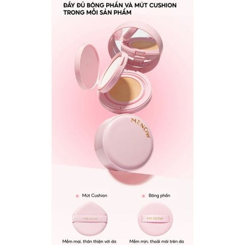 Cushion Kèm Phấn Phủ 2in1 MENOW Rouge Light Makeup Powder Cushion Powder Cream