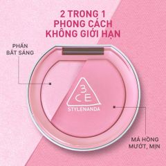 Phấn má hồng kèm bắt sáng 3ce blushligh 2in1