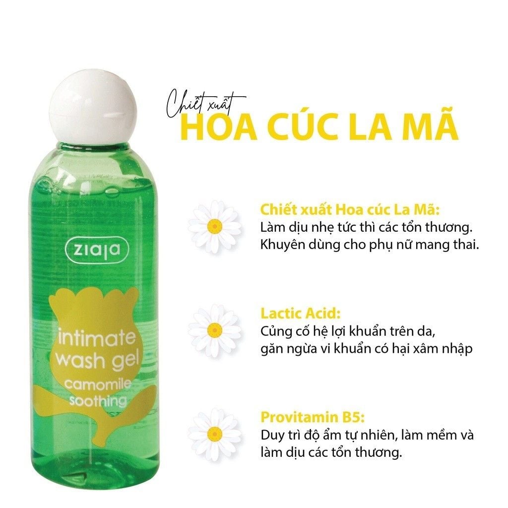 Dung Dịch Vệ Sinh Phụ Nữ Giúp Dưỡng Ẩm, Khử Mùi Ziaja Intimate Wash Gel