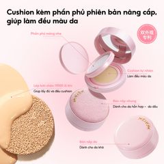 Cushion Kèm Phấn Phủ 2in1 MENOW Rouge Light Makeup Powder Cushion Powder Cream