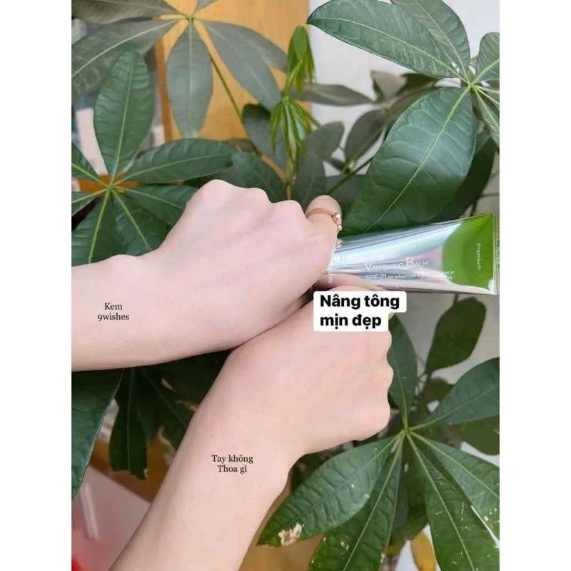 Kem dưỡng nâng tone da 9WISHES Vanishing Balm Premium SPF21 50ml