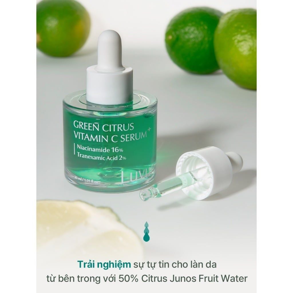 Tinh Chất Dưỡng Sáng, Mờ Thâm Luvum Green Citrus Vitamin C Serum 30ml