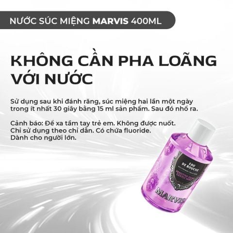 Nước Súc Miệng Marvis Chăm Sóc Răng Miệng Mouthwash 400ml
