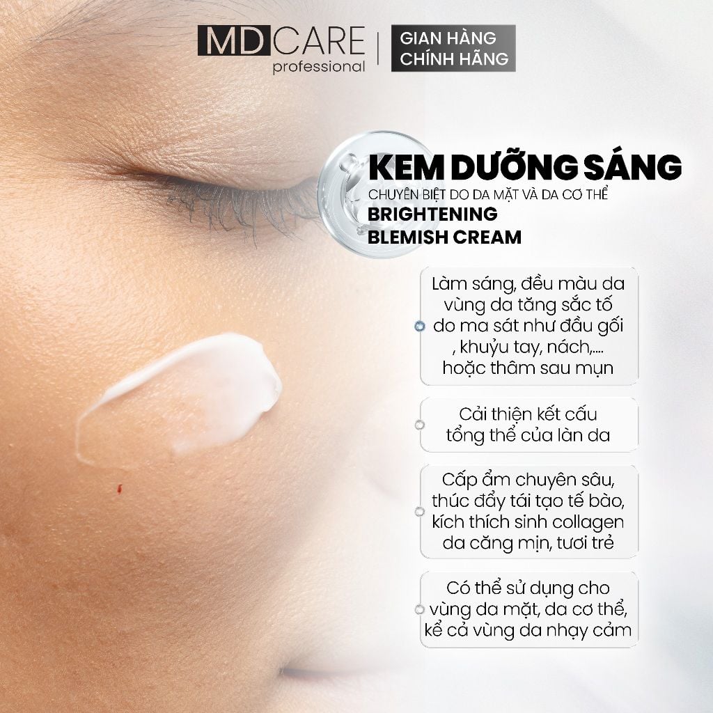 Kem Dưỡng MDCARE Dưỡng Sáng Chuyên Biệt Brightening Blemish 50ml