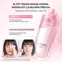 Nước Tẩy Trang Có Dầu COLORKEY Dễ Dàng Tẩy Trang Mọi Lớp Makeup, Không Gây Cay Mắt