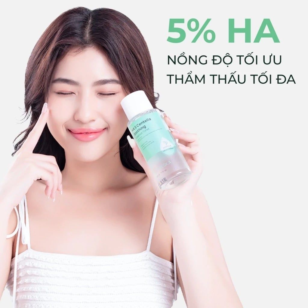 Nước hoa hồng Freska HA 5 Centella Soothing Essence Toner 210ml